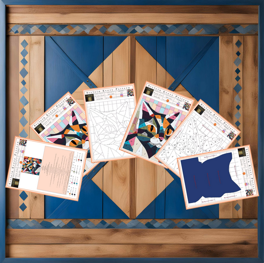 Cat Collage Quilt Pattern II – Digital Appliqué Template (PDF)