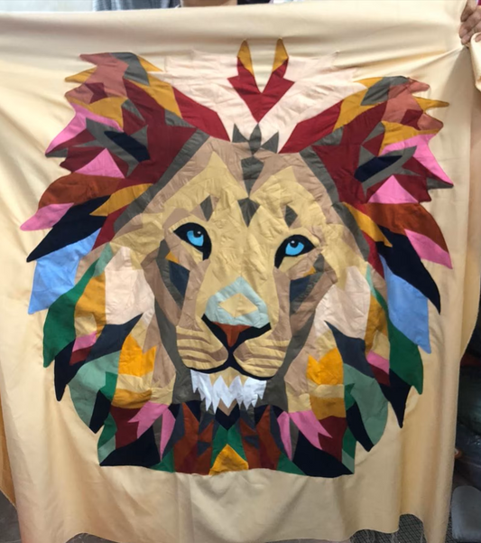 Lion Collage Quilt Pattern – Digital Appliqué Template (PDF)