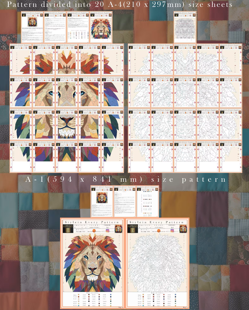 Lion quilt pattern