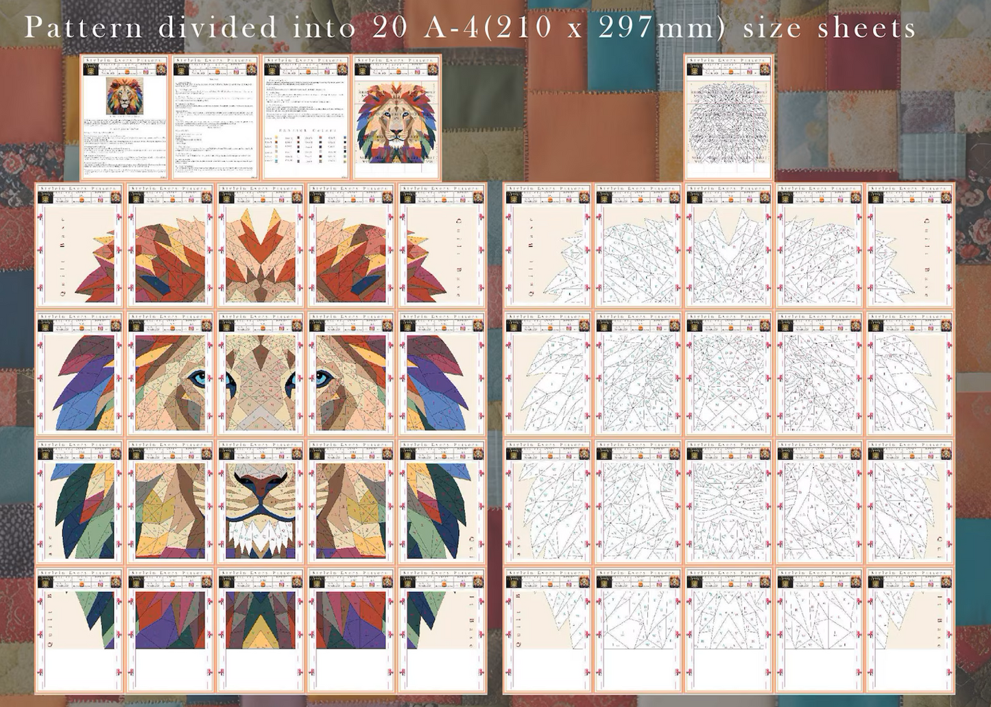Lion quilt pattern