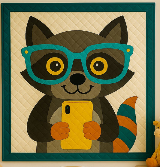 Raccoon Collage Quilt Pattern – Digital Appliqué Template (PDF)