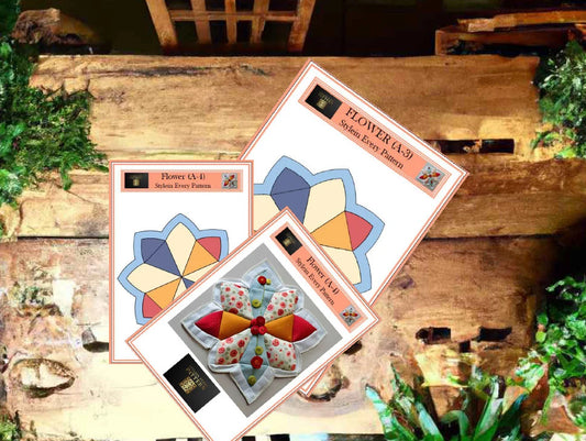 Floral star template