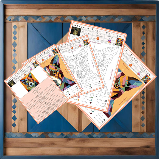 Aggressive Dog Collage Quilt Pattern – Digital Appliqué Template (PDF)