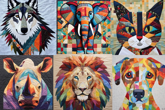 Pattern Pack I – Collage & Patchwork Quilt Templates (Digital PDF)