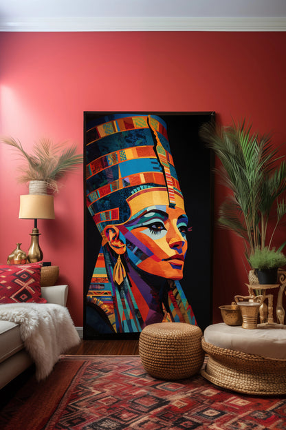 Portrait Quilt Pattern PDF – Modern Face Collage Quilt Template – Printable Appliqué Patchwork Pattern for Quilters – Cleopatra Design