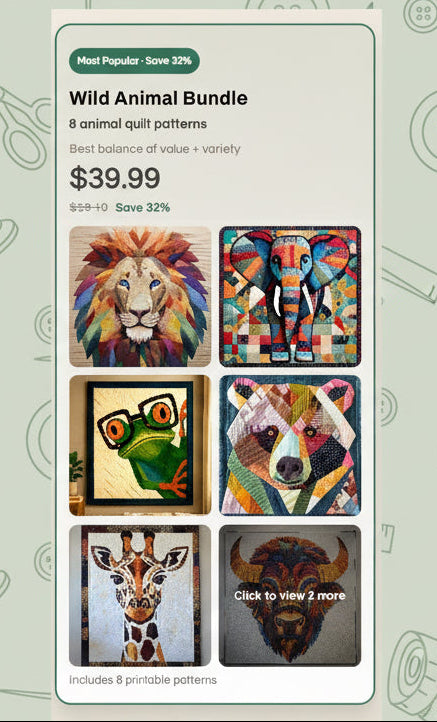 Wild animal quilt bundle