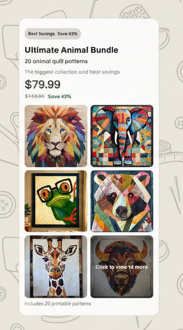 Ultimate animal quilt bundle