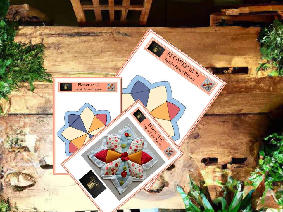 Floral star template