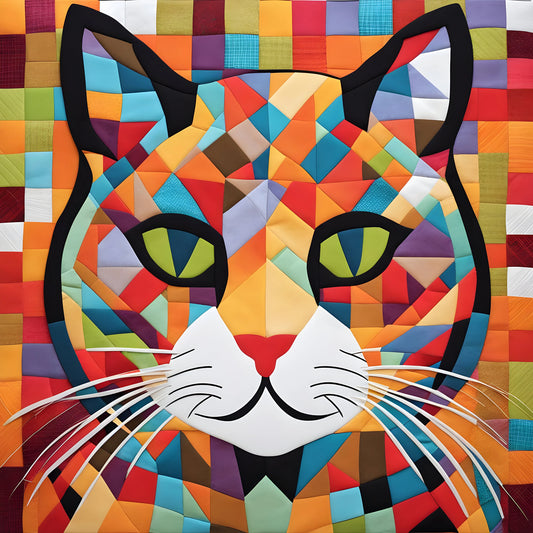 Colorful cat pattern